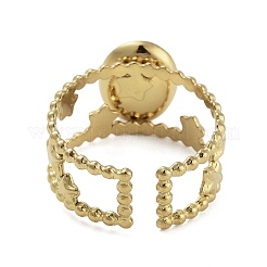 Anillos de dedo ovalados de ágata negra teñida y calentada de forma natural&nbsp;RJEW-N046-05D-G