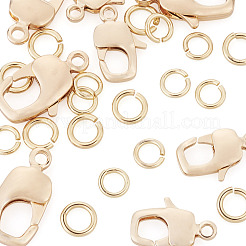 10 fermaglio per artiglio di aragosta in ottone di 2 stili&nbsp;KK-TA0009-15
