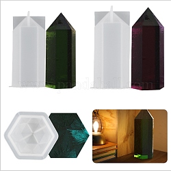 Moldes de vela de silicona de columna, moldes de resina, para resina uv, fabricación artesanal de resina epoxi, blanco, 5.9x6.5x14.8 cm, diámetro interior: 4.3x5.15 cm