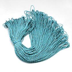 Polyester & Spandex Cord Ropes, 1 Inner Core, Deep Sky Blue, 2mm, about 109.36 yards(100m)/bundle