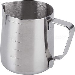 Unicraftale 1pc чашка для кофе из нержавеющей стали, мерный стакан, латте арт градуированная чашка для вспенивания молока чашка из нержавеющей стали цвет длиной 9.2 см