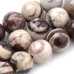 Chapelets de perles en zèbre naturel, ronde, 6mm, Trou: 1mm, Environ 70 pcs/chapelet, 15.7 pouce
