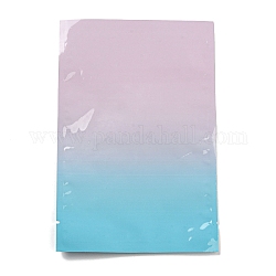 Bolsas abiertas de plástico de color degradado, Bolsa de embalaje gruesa de sellado al vacío, Rectángulo, colorido, 18x12x0.01 cm
