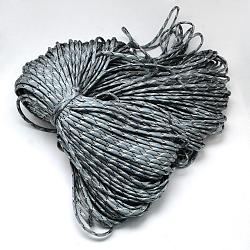 7 внутренние сердечники веревки из полиэстера и спандекса, для изготовления веревочных браслетов, шифер серый, 4 мм, около 109.36 ярда (100 м) / пачка, 420~500 г / пачка