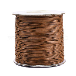 Waxed Polyester Cord, Bead Cord, Sienna, 0.5mm, about 169.51~174.98 Yards(155~160m)/Roll