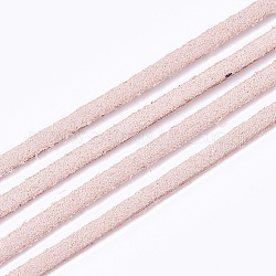 Faux Suede Cord, Faux Suede Lace, Pink, 2.5~2.8x1.5mm, about 1.09 yards(1m)/strand