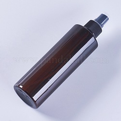 PET Plastic Portable Spray Bottle, Refillable Mist Pump, Perfume Atomizer, Coconut Brown, 18.7x5cm, Capacity: about 250ml