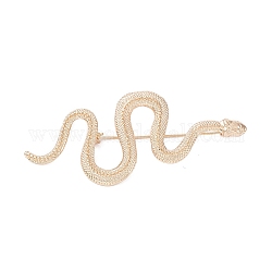 Broschennadel aus Legierung mit Schlangenmuster, Abzeichen für Rucksackkleidung, Licht Gold, 72x28x9 mm