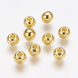 Perles en alliage de style tibétain, baril, or, sans plomb et sans cadmium, 6x5mm, Trou: 2.5mm