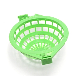 (распродажа)пластиковая миска-гнездо, полая подвесная клетка, инструмент для инкубации яиц, для попугаев перепелов мелких птиц, зелёные, 205x147x55 мм, отверстие : 10.5x13 мм