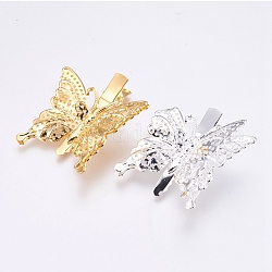 Iron Alligator Hair Clips, Butterfly, Mixed Color, 49x47.5x12mm
