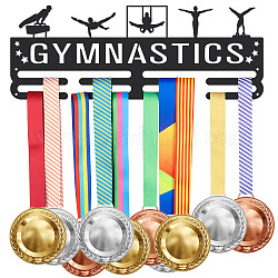 Superdant Gymnastik-Medaillenaufhänger, männlicher Gymnastik-Medaillenhalter mit 8 Linie, robuster Stahl-Auszeichnungshalter, wandmontierte Medaillen-Präsentationsständer für Band-Umhängeband
