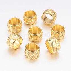 Rondelle perles en alliage de style tibétain, sans plomb et sans cadmium, Perles avec un grand trou   , or, 13x8mm, Trou: 10mm