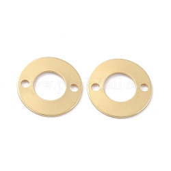 Connettori per collegamenti in ottone ecologici,  cadmio& piombo libero, anello, vero placcato oro 18k, 12x0.8mm, Foro: 1.5 mm