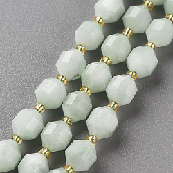 Chapelets de perles en verre, tonneau à facettes, 6x5.5mm, Trou: 1mm, Environ 50~51 pcs/chapelet, 15.35'' (39 cm)