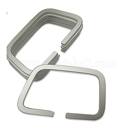 Manico per borsa in alluminio, per accessori per la sostituzione della borsa, rettangolo, argento, 116x8.5mm
