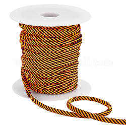 Benecreat corde in poliestere rotonde da 20 iarda, corda tonda attorcigliata, con 1 bobina di plastica, per accessori per l'abbigliamento, nero, corallo, 5mm