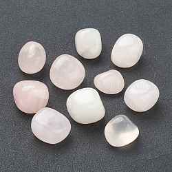 Naturale perle di quarzo rosa, per filo avvolto making ciondoli, Senza Buco / undrilled, pepite, pietra burrattata, pietre curative per il bilanciamento di 7 chakra, cristalloterapia, gemme di riempimento del vaso, 21~27.5x19~23x12~21mm