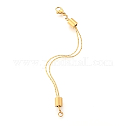 304 prolunga catena coreana in acciaio inox, con chiusure moschettone, per la creazione di gioielli con bracciali e collane, oro, 10~16cm