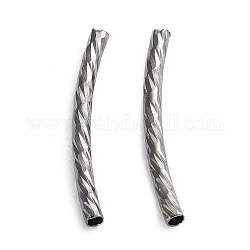 Трубки бисера, изогнутые, латунь, металлический черный, 25x2 мм, отверстие : 1.2 мм