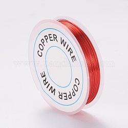 Round Craft Copper Wire, Red, 0.3mm, about 65.61 Feet(20m)/roll