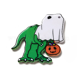 Хэллоуин очарование, печатные акриловые подвески, динозавр, 37.5x37x2.5 мм, отверстие : 2 мм