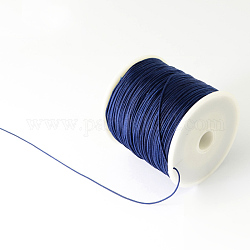 Плетеной нейлоновой нити, китайский шнур для завязывания бисера шнур для изготовления ювелирных изделий из бисера, берлинская лазурь, 0.5 мм, Около 150 ярдов / рулон