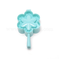 Flower Shaped Plastic Dumplings Making Molds, for Mold Kitchen Tool Baking Accessories, Pale Turquoise, 174x92x44mm, Inner Diameter: 71x63.5mm