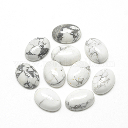 Natur Howlite Cabochons, Oval, 14x10x4~5 mm