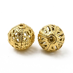 304 hohle runde Perlen aus Edelstahl, golden, 10x9.5 mm, Bohrung: 1 mm