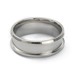 201 impostazioni per anelli scanalati in acciaio inossidabile, anello del nucleo vuoto, per la realizzazione di gioielli con anello di intarsio, colore acciaio inossidabile, diametro interno: 20mm