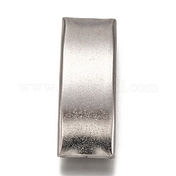 304 fascini dello scorrevole in acciaio inox, tubo ricurvo, colore acciaio inossidabile, 40.5x15x5mm, Foro: 13x3 mm