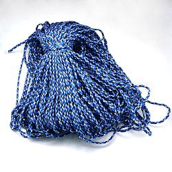 7 внутренние сердечники веревки из полиэстера и спандекса, для изготовления веревочных браслетов, синие, 4 мм, около 109.36 ярда (100 м) / пачка, 420~500 г / пачка