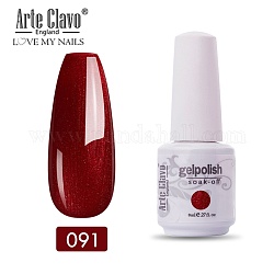 Gel per unghie speciale da 8 ml, per la stampa di timbri artistici, kit di base per manicure con vernice, rosso scuro, bottiglia: 25x66mm