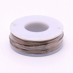 Fil d'aluminium rond mat, avec bobine, brun coco, 1.2mm, 16m/rouleau