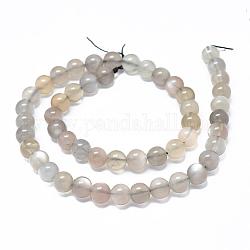 Brins de perles de pierre de lune grise naturelle, ronde, 4mm, Trou: 0.4mm, Environ 98~100 pcs/chapelet, 15.7 pouce (40 cm)