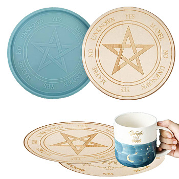 Stampi in silicone per tappetino tondo piatto a tema tavola di astrologia DIY-I088-06B