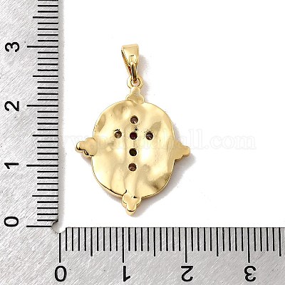 Латунные микро проложить кубического циркония подвески KK-H089-33G-02-1