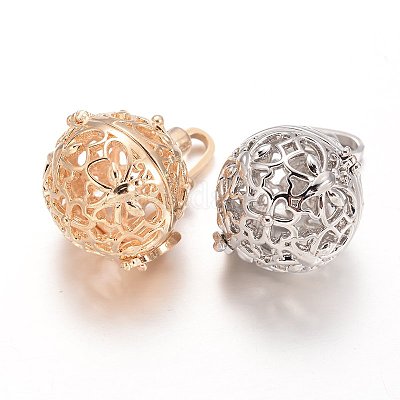 Экологически чистые латунные полые круглые подвески в стойке KK-M180-14-NR-1