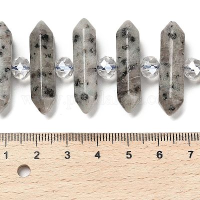 Нити бусин из натуральной кунжутной яшмы с двойным концом G-H069-B05-01-1