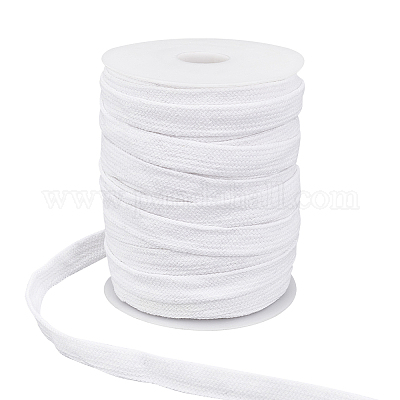 Wholesale BENECREAT 25m White Flat Drawstring Cord 