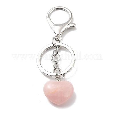 Брелок из розового кварца KEYC-M022-04M-1