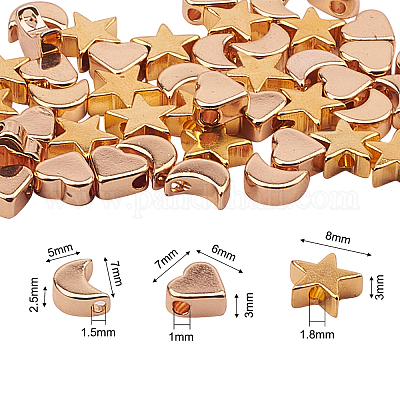 60шт 3 стиля латунные бусины KK-CJ0001-67-1