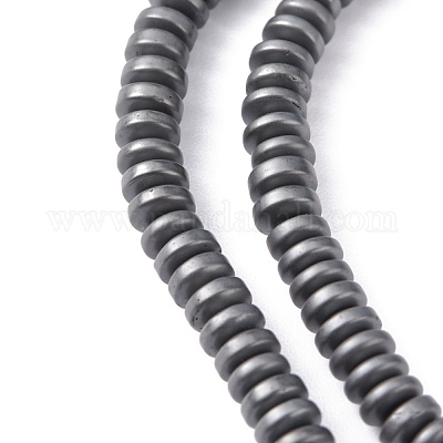 Матовый стиль Electroplate немагнитных синтетический гематит бусины нити плоские круглые X-G-M007-77-1