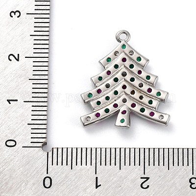 Рождественская серия латунные подвески с микропаве из кубического циркония KK-Q010-01P-07-1