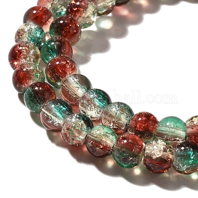 Стеклянные бусины кракле CCG-C002-6mm-04-1