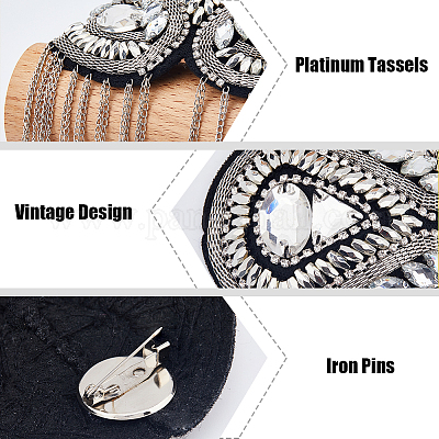 2 шт. съемные железные эполеты с кисточками FIND-FH0005-43B-1