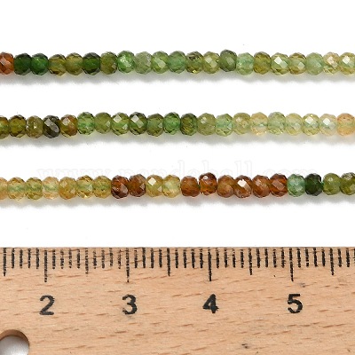 Нити бусин из натурального зеленого турмалина градиентного цвета G-Z106-H02-02-1