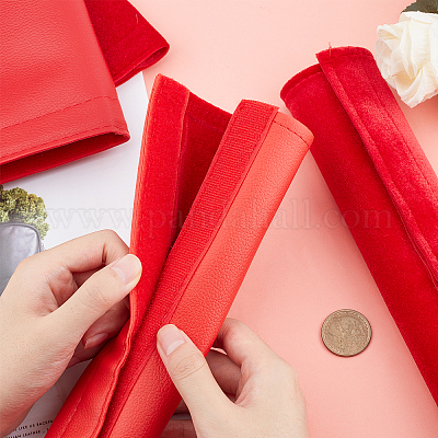 2 пара 2-х стильных чехлов из искусственной кожи для дверных ручек AJEW-GF0003-07A-1