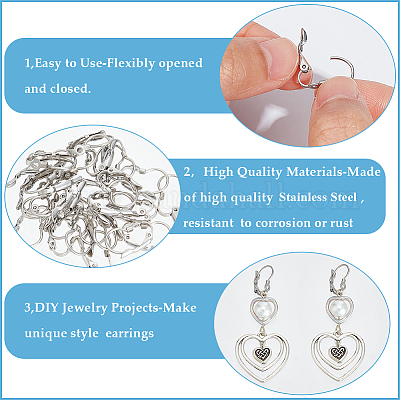 Фурнитура для сережек-гвоздиков из нержавеющей стали 304 STAS-SP0001-03B-1